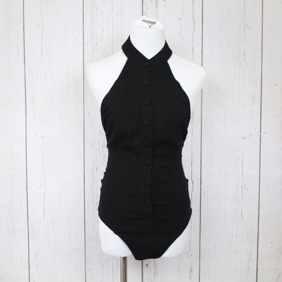 Free People Tops - Free People Sabine Halter Collar Bodysuit
